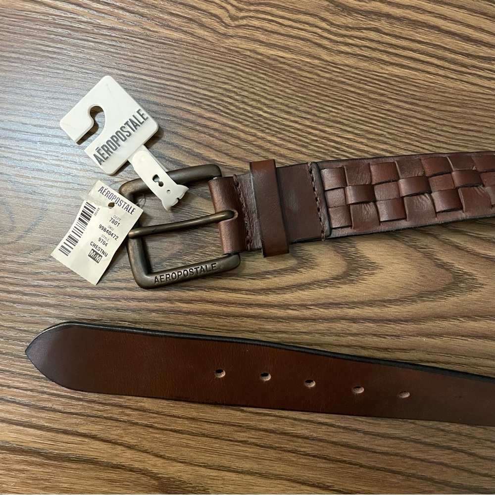 NWT brown Aeropostale woven leather belt